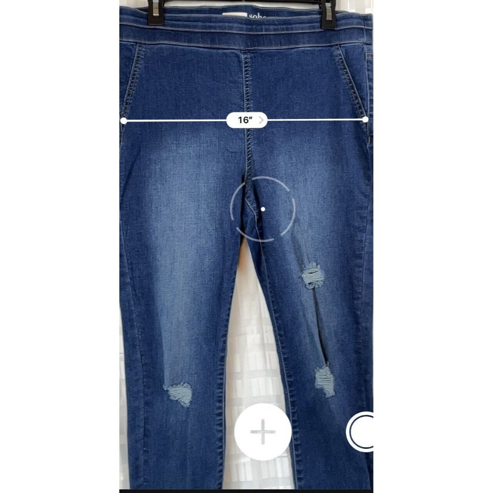Women soho jeans new york high waist pull on ankle legging Size L - Picture 6 of 9
